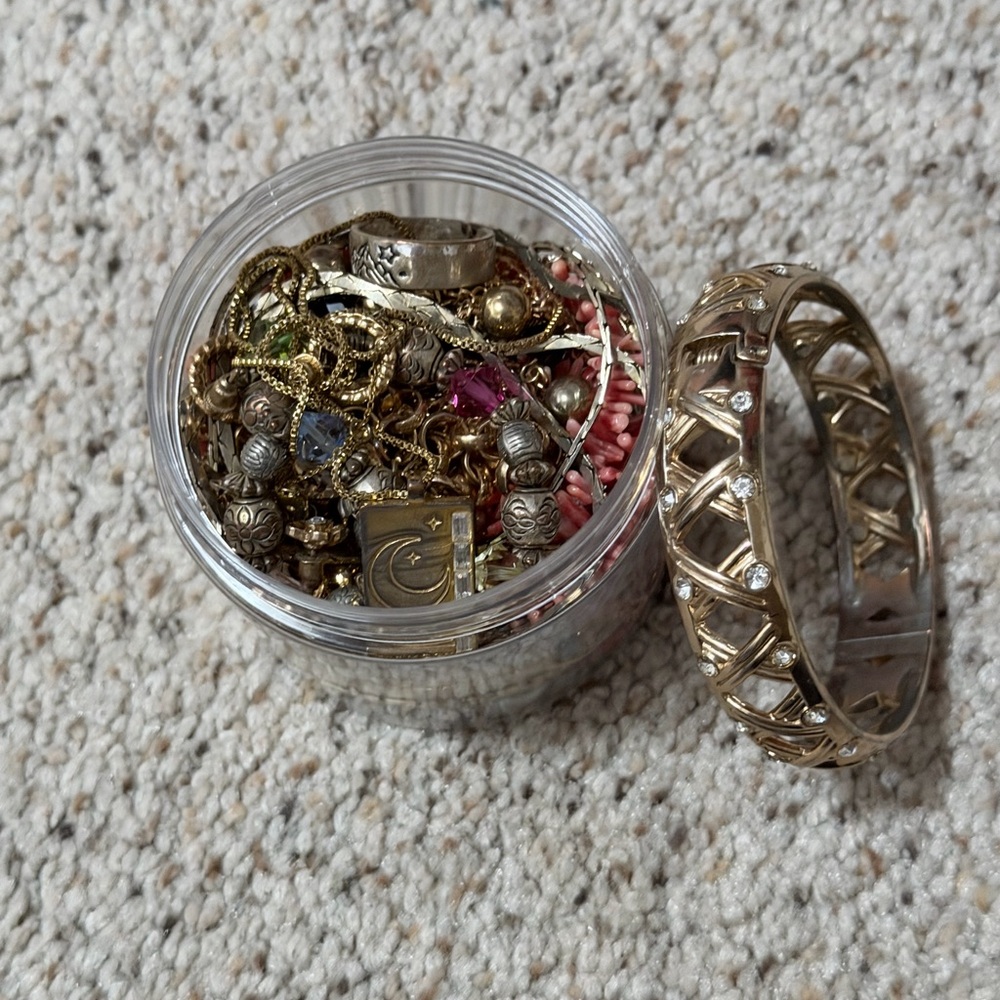 Mystery Jewelry Jar Gold and Silver mix